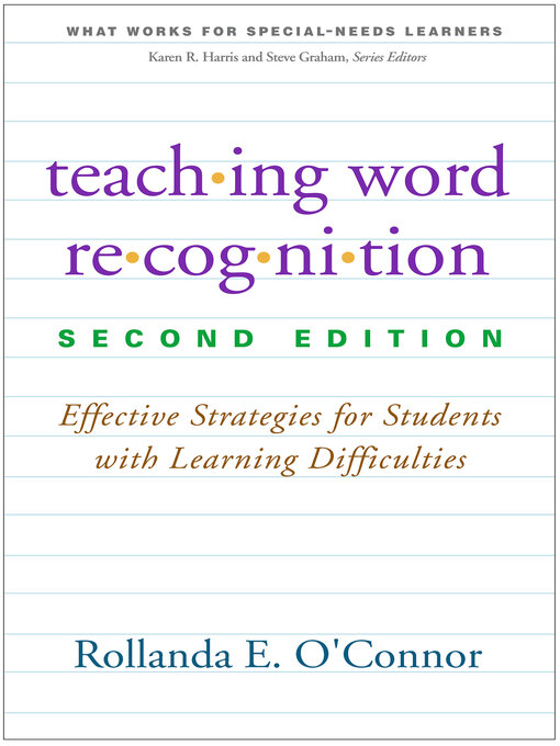 Title details for Teaching Word Recognition by Rollanda E. O'Connor - Available